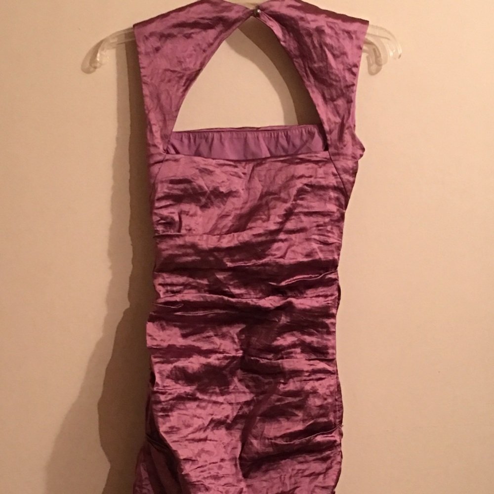 Nicole Miller Techno Metal Dress-Dark mauve - Picture 3 of 4